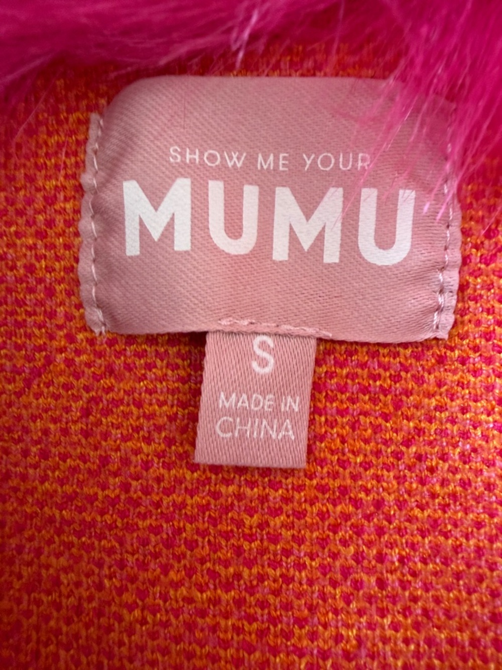 Show Me Your Mumu Zermatt Pink Geo Jacquard Faux Fur 2pc Set Small - Picture 2 of 15